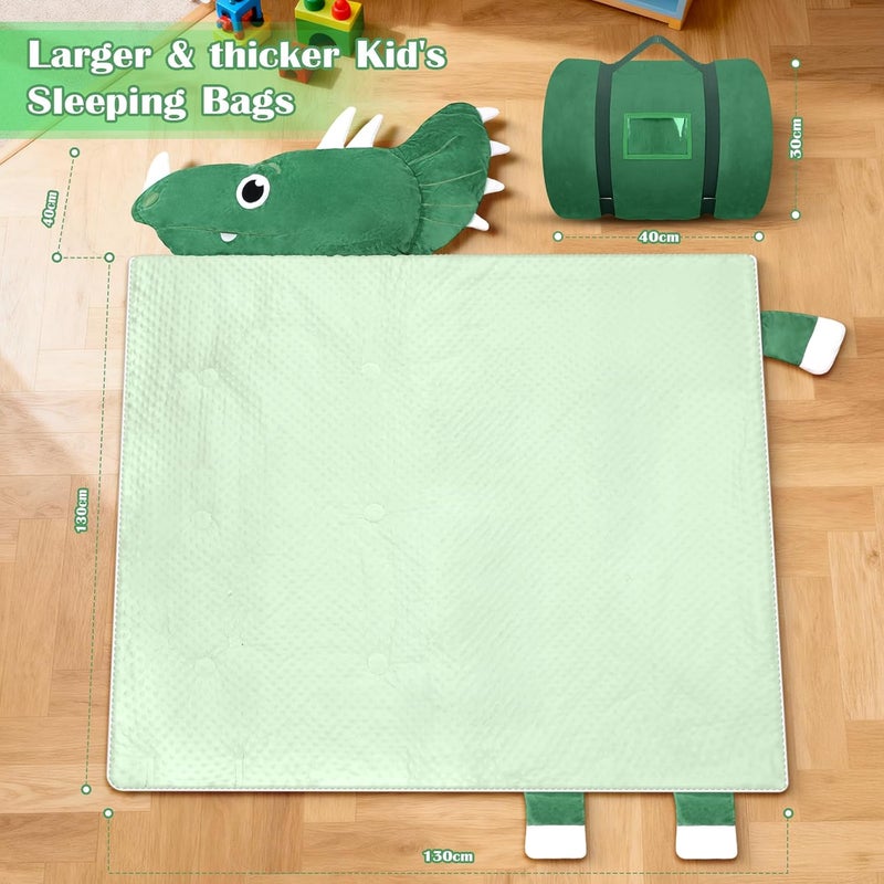 alldomess Toddler Nap Mat,Elephant Kids Sleeping Bag 67‘’×27‘’,Extra Large Slumber Bag Thick with Removable Pillow for Girls Boys,Soft Plush Roll Up Sleeping Mat Lightweight for Preschool,Daycare,Travel - Image 2